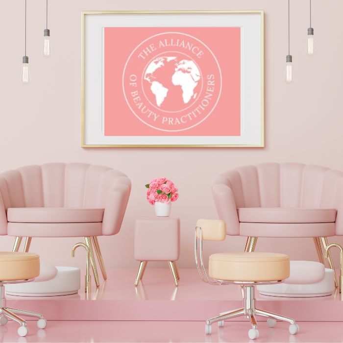 Accredited beauty training courses 
Waiting room in pale pinks