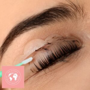 Eyelash lifting/perming course manual - a treatment being given