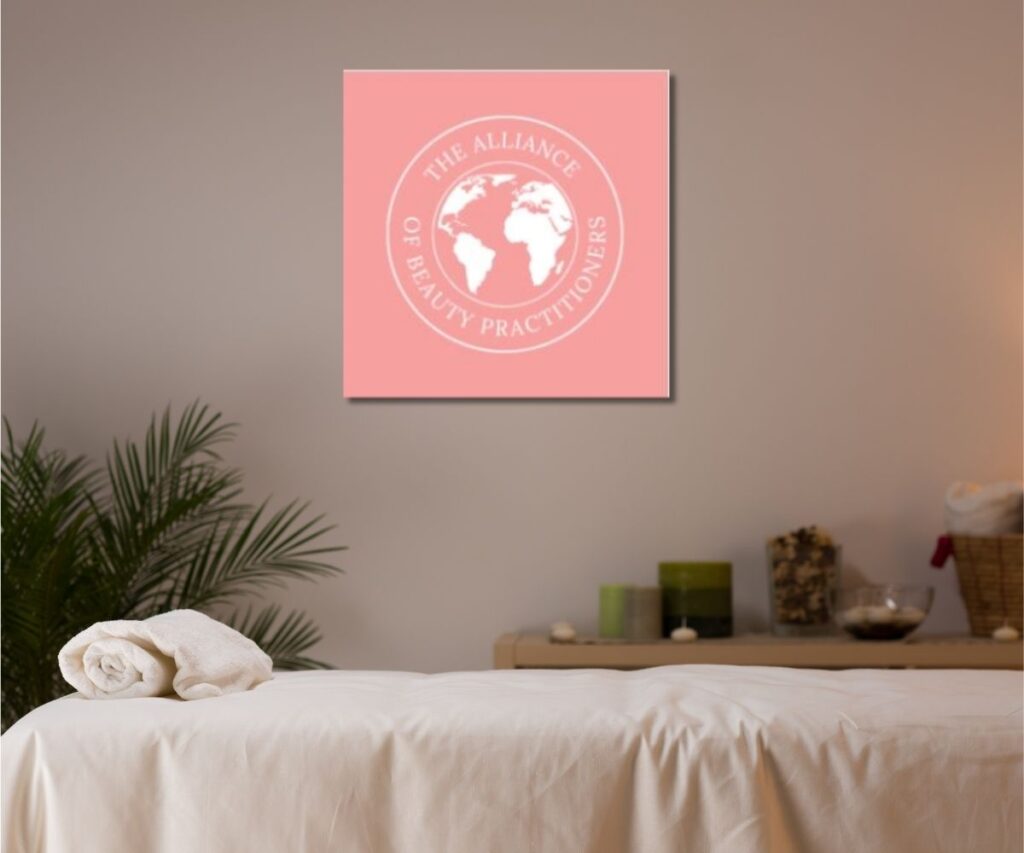 beauty therapy industry needs to unite - a salon with an Alliance of Beauty Practitioners Logo on the wall